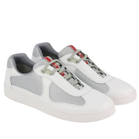 prada sneakers bianca alta uomo|prada sneakers.